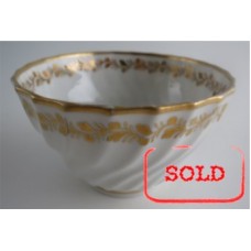 SOLD Coalport Spiral Shanked Tea Bowl, Gilded Leaf Garland Decoration, c1800 SOLD 